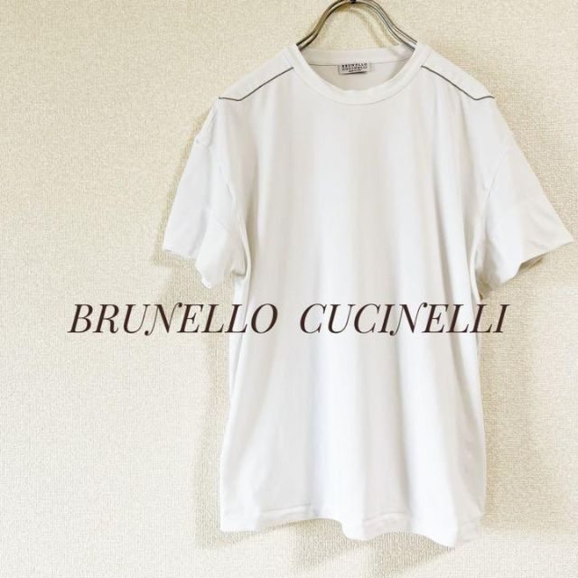 ブルネロクチネリ BRUNELLO CUCINELLI Tシャツ 半袖 白 M 2022激安通販 