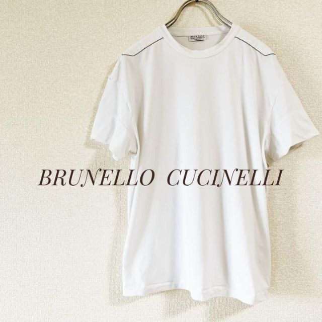 BRUNELLO CUCINELLI(ブルネロクチネリ)のブルネロクチネリ BRUNELLO CUCINELLI  Tシャツ 半袖 白 M レディースのトップス(Tシャツ(半袖/袖なし))の商品写真