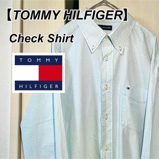 トミーヒルフィガー(TOMMY HILFIGER)の【希少】トミーヒルフィガー　青　チェックシャツ TOMMY HILFIGER(シャツ)