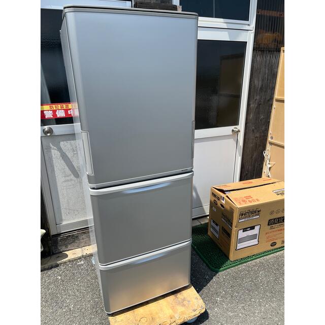奈良発2017年製 シャープ どっちもドア両開き 3ドア冷蔵庫 SJ-W351C
