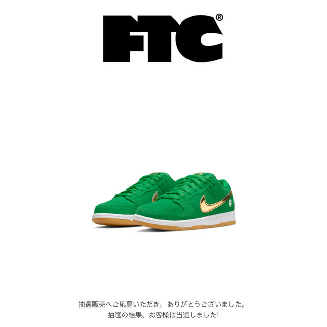 新品未使用】Nike SB Dunk Low セントパトリック 2