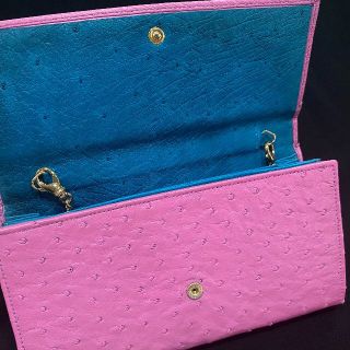 Parri's イタリア製 オーストリッチ 長財布 アウトレット