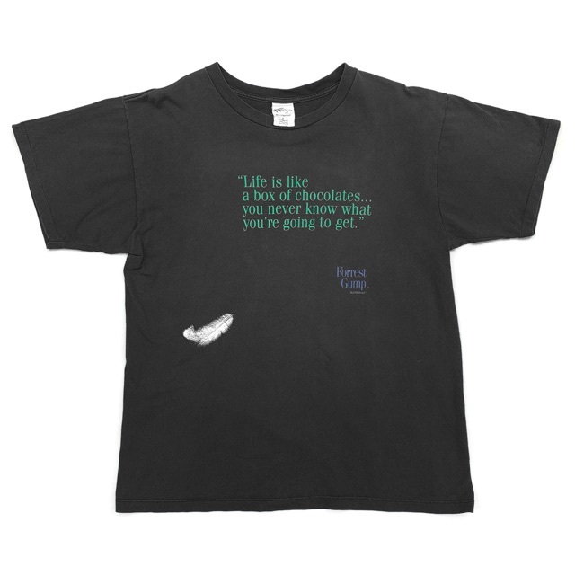 90sヴィンテージ|フォレスト・ガンプ チョコレートTシャツ