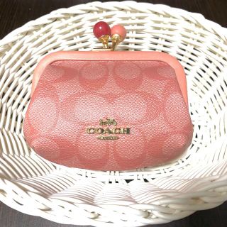 コーチ(COACH)のCOACH ピンク がま口 キャンディ コインケース カード ポーチ コーチ (コインケース)