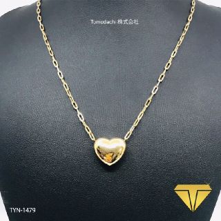 K18 YG  [ 20mm Heart with Clip Chain ] レ(ネックレス)