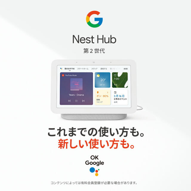 Google Nest Hub 第2世代 チャコール 1