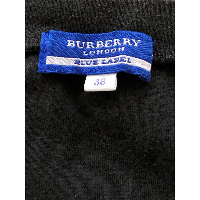 BURBERRY BLUE LABEL(バーバリーブルーレーベル)のお値下げ！バーバリーブルーレーベル　黒Tシャツ レディースのトップス(Tシャツ(半袖/袖なし))の商品写真