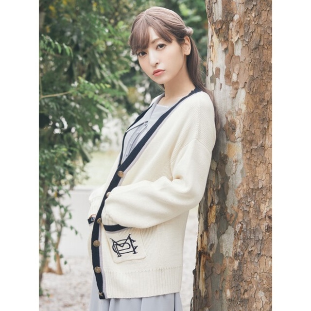 Maison de FLEUR - 【canone】埋められないラインカーディガン Maison de FLEUR - 【canone】埋められないラインカーディガン