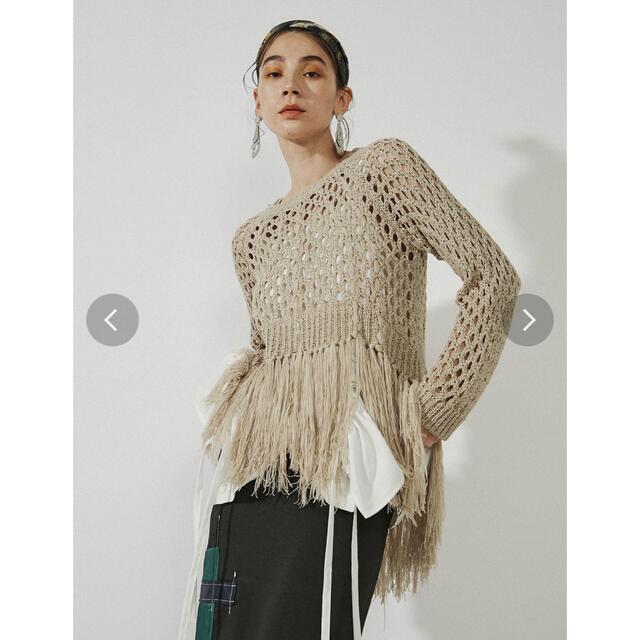 期間限定出品６月末まで　un3d  MESH FRINGE KTトップス