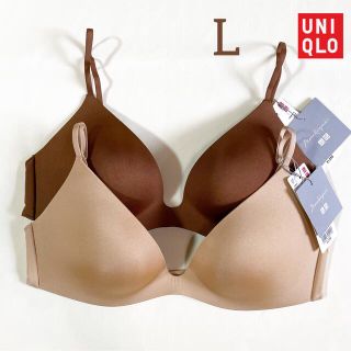 マメ(mame)のユニクロ ワイヤレスブラ Lマメクロゴウチ ノンワイヤーブラジャー　UNIQLO(ブラ)