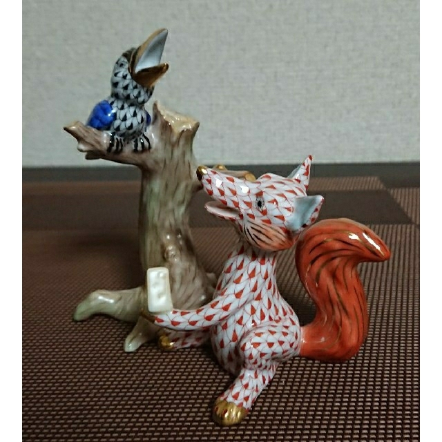 激安/新作 Herend - 『キツネとカラス』 ヘレンド・フィギュリン 置物 激安/新作 Herend - 『キツネとカラス』 ヘレンド・フィギュリン 置物
