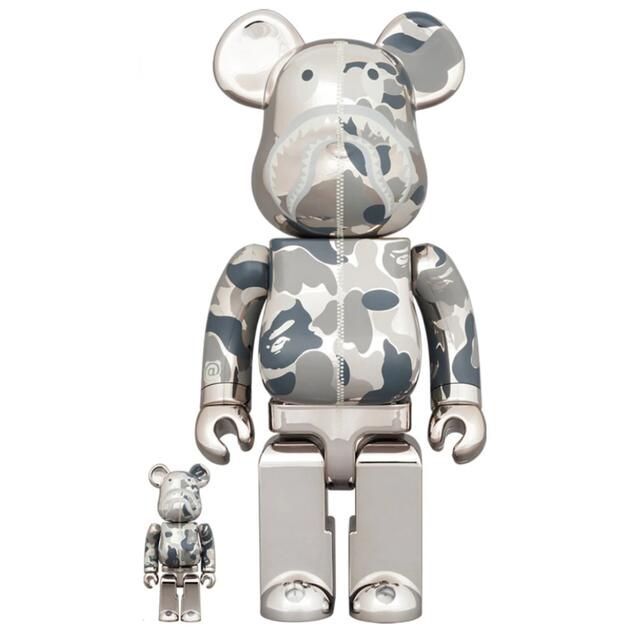 ベアブリックBE@RBRICK BAPE(R) CAMO SHARK 100% & 400%