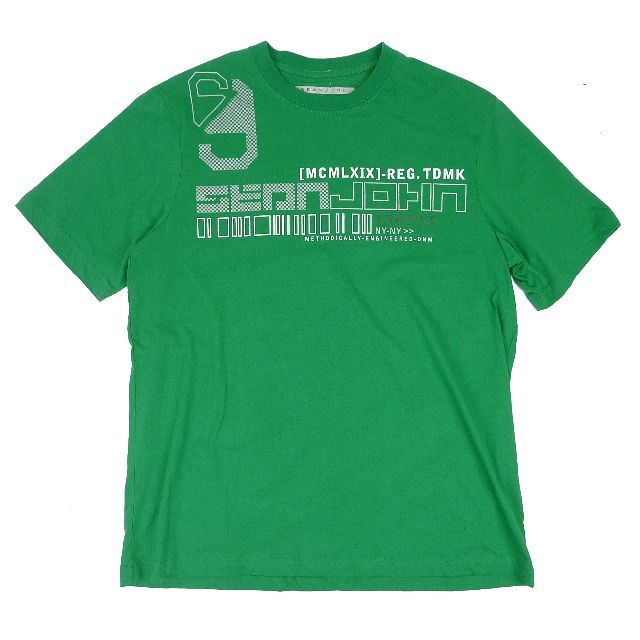 ショーンジョン バーコードプリント 半袖 Tシャツ グリーン XL