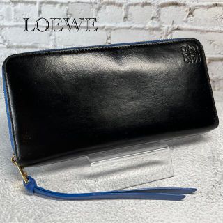 ロエベ(LOEWE)のロエベ LOEWE 長財布 レザー ラウンドジップ リピートアナグラム(財布)