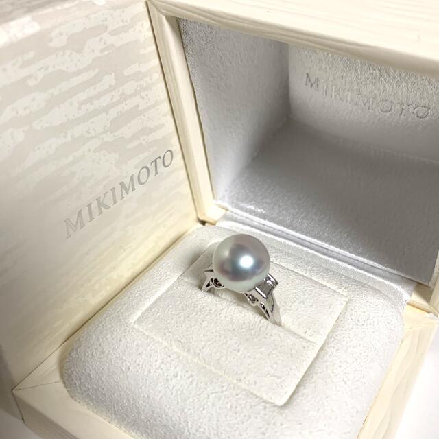 MIKIMOTO(ミキモト)の【ご専用】大玉白蝶パールリング11.4mm ダイヤモンド0.42ct 10.5号 レディースのアクセサリー(リング(指輪))の商品写真