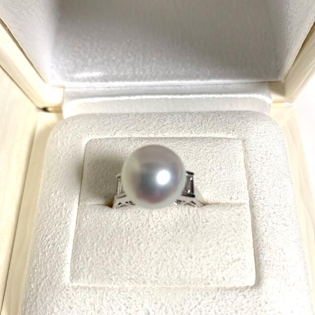 MIKIMOTO(ミキモト)の【ご専用】大玉白蝶パールリング11.4mm ダイヤモンド0.42ct 10.5号 レディースのアクセサリー(リング(指輪))の商品写真
