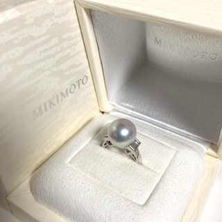 ミキモト(MIKIMOTO)の【ご専用】大玉白蝶パールリング11.4mm ダイヤモンド0.42ct 10.5号(リング(指輪))