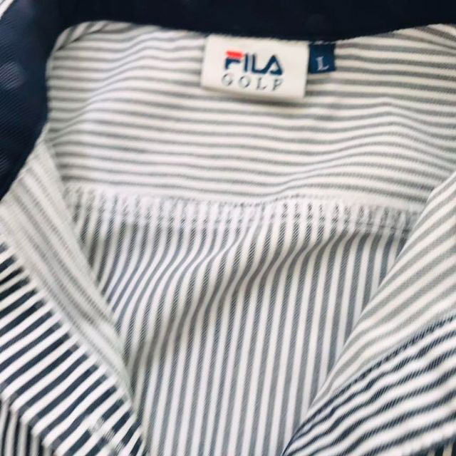 FILA(フィラ)のFIRA GOLF チュニック　ワンピース　ストライプ　ワッペン　Lサイズ レディースのワンピース(ひざ丈ワンピース)の商品写真