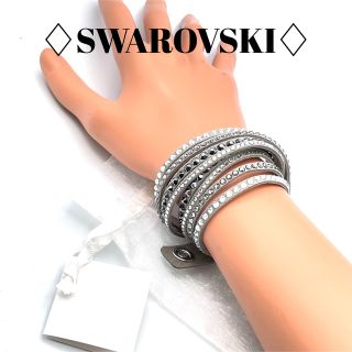 スワロフスキー(SWAROVSKI)の【未使用保管品】スワロフスキー/スレイク ブレスレット/ストーン/グレー(ブレスレット/バングル)