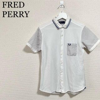 フレッドペリー(FRED PERRY)のフレッドペリー ポロシャツ 白 グレー チェック ワンポイントロゴ (ポロシャツ)