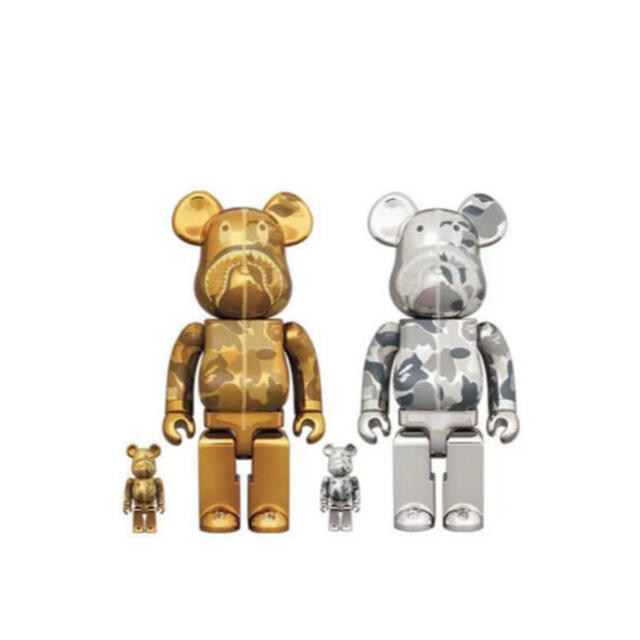 BAPE BE@RBRICK LINE CAMO SHARK 100%&400%