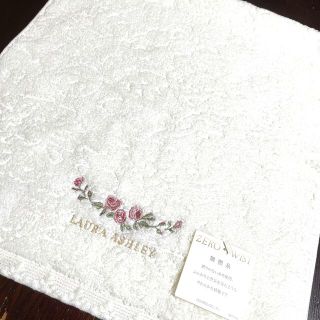 ローラアシュレイ(LAURA ASHLEY)のローラアシュレイ　フェイスタオル　ポーシャ　ホワイト(タオル/バス用品)