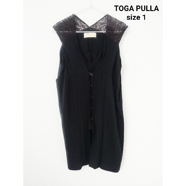 TOGA PULLA トーガプルラ シルク ノースリーブ レイヤード カットソー