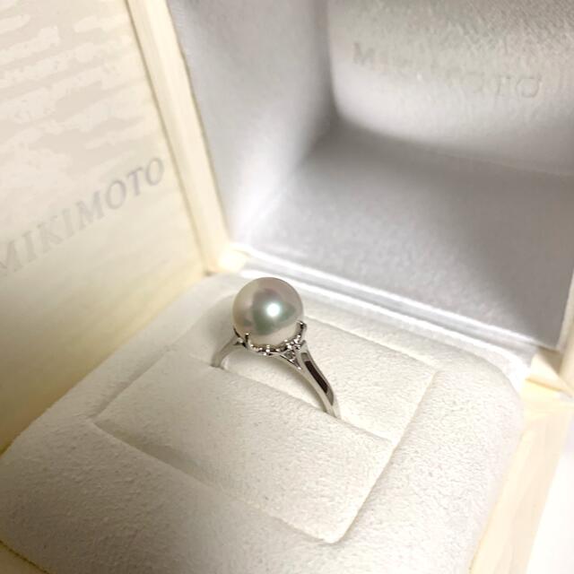 ミキモト MIKIMOTO パール リング K18 真珠 指輪 王室御用達