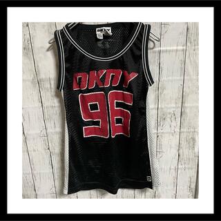 ダナキャランニューヨーク(DKNY)の【古着】DKNY jeans ダナキャラン ロゴ メッシュベスト Mサイズ(Tシャツ(半袖/袖なし))