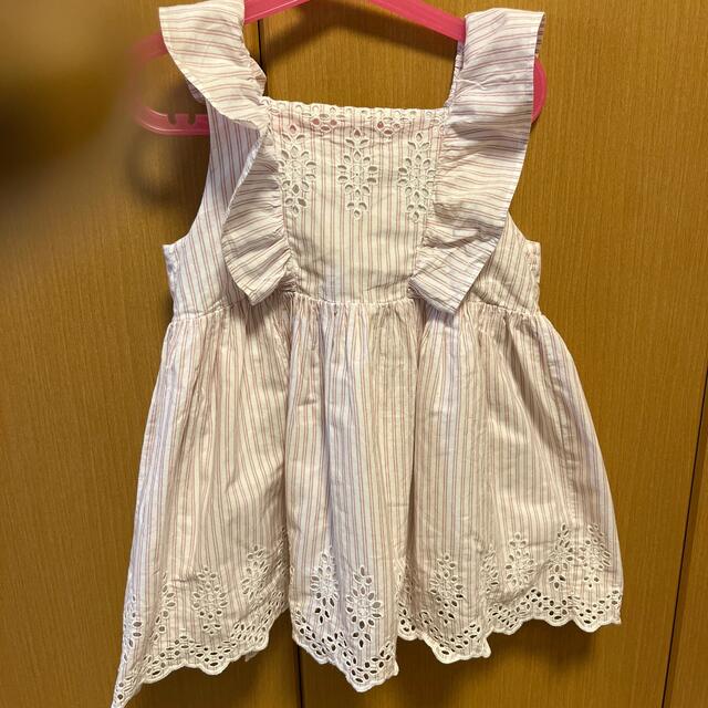 petit main(プティマイン)のpetit mine130  ノースリーブチュニック キッズ/ベビー/マタニティのキッズ服女の子用(90cm~)(Tシャツ/カットソー)の商品写真