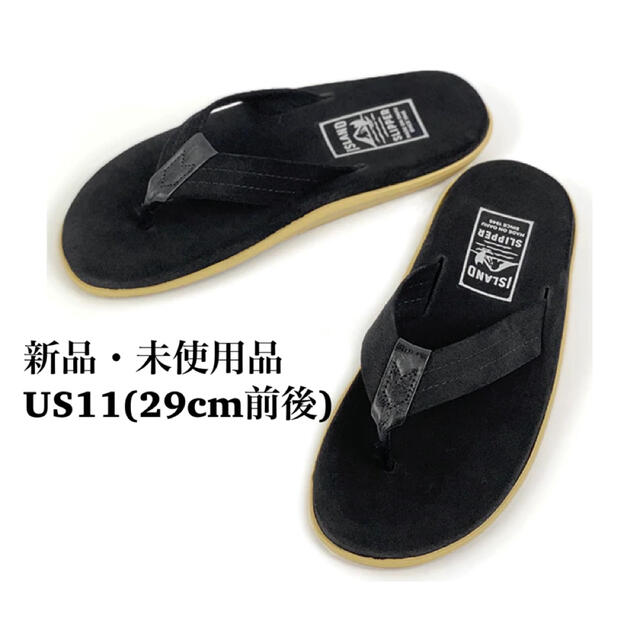 アイランドスリッパbeams別注ブラックスエードISLAND SLIPPER