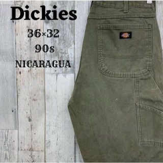 ディッキーズ(Dickies)の90sディッキーズ36×32ペインターパンツジーンズアースカラーカーキボトムス(ペインターパンツ)