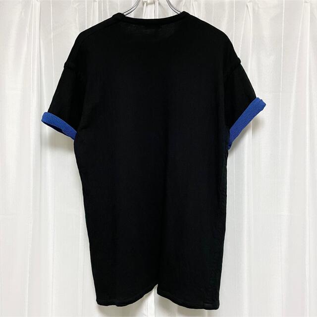 COMME des GARCONS(コムデギャルソン)の希少 "AD1999"コムデギャルソンオム リバーシブルシワ加工Tシャツ 黒 青 メンズのトップス(Tシャツ/カットソー(半袖/袖なし))の商品写真