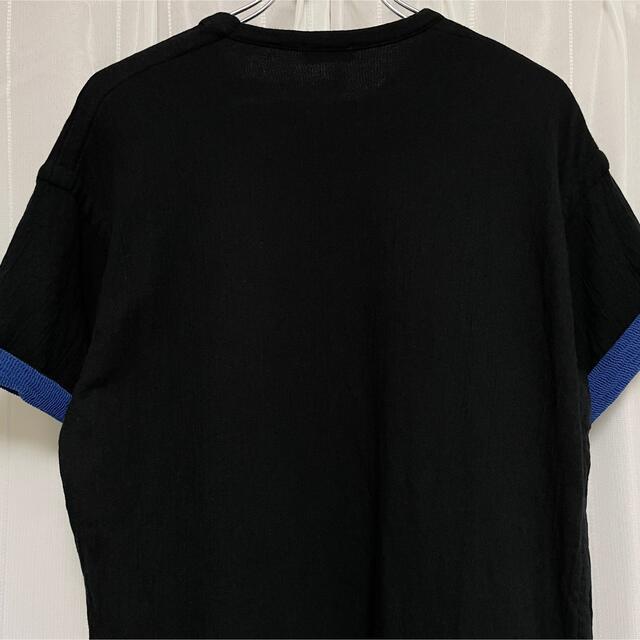 COMME des GARCONS(コムデギャルソン)の希少 "AD1999"コムデギャルソンオム リバーシブルシワ加工Tシャツ 黒 青 メンズのトップス(Tシャツ/カットソー(半袖/袖なし))の商品写真