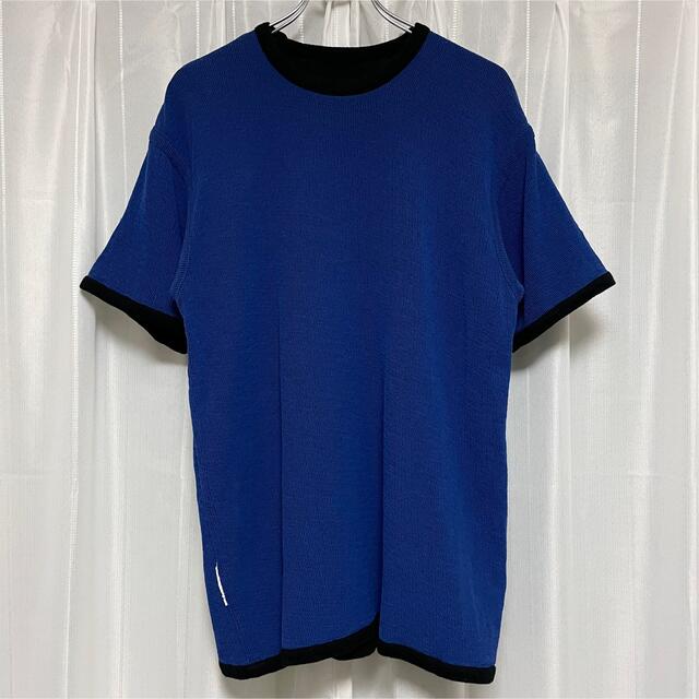 COMME des GARCONS(コムデギャルソン)の希少 "AD1999"コムデギャルソンオム リバーシブルシワ加工Tシャツ 黒 青 メンズのトップス(Tシャツ/カットソー(半袖/袖なし))の商品写真