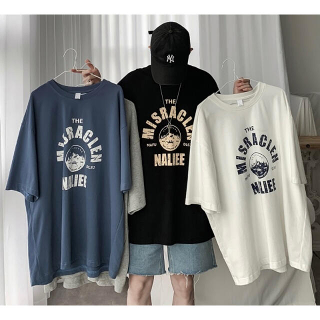 Tシャツ 韓国　おしゃれ　オルチャン　プリント　ロゴ メンズのトップス(Tシャツ/カットソー(半袖/袖なし))の商品写真