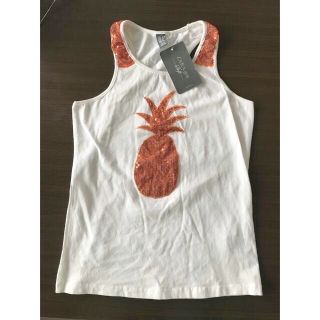 ザラ(ZARA)の【新品】ZARA ノースリーブ トップス　タンクトップ　パイン　スパンコール(Tシャツ/カットソー)