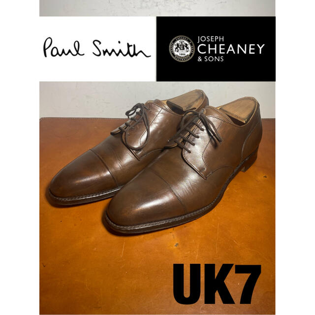 Paul Smith CHEANEY製 外羽根ストレートチップシューズ-