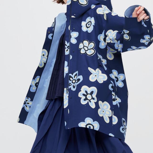 UNIQLO MARNI ブロックテックハーフコート ブルー M-