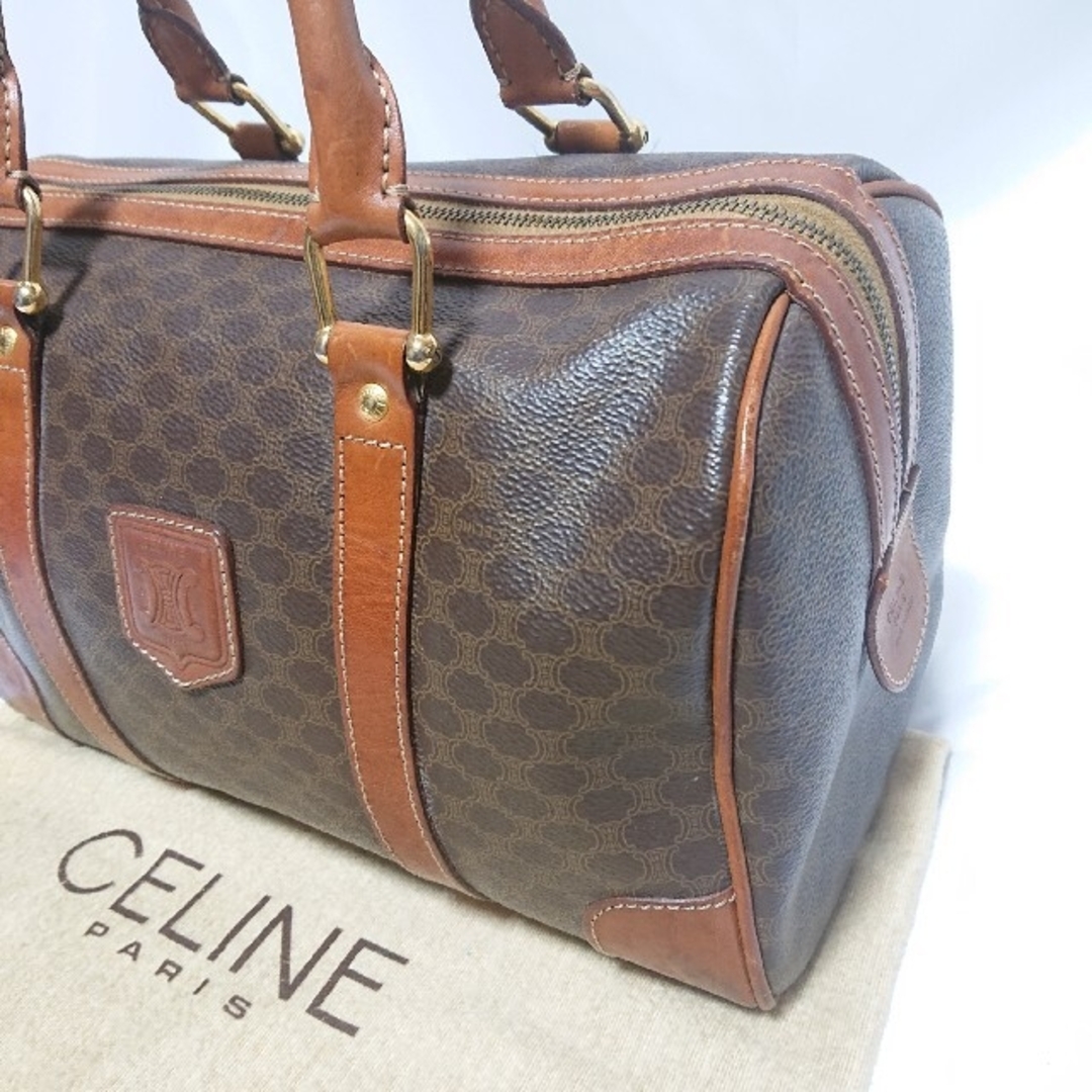 CELINE マカダム柄 ハンドバッグ ミニボストンバッグ