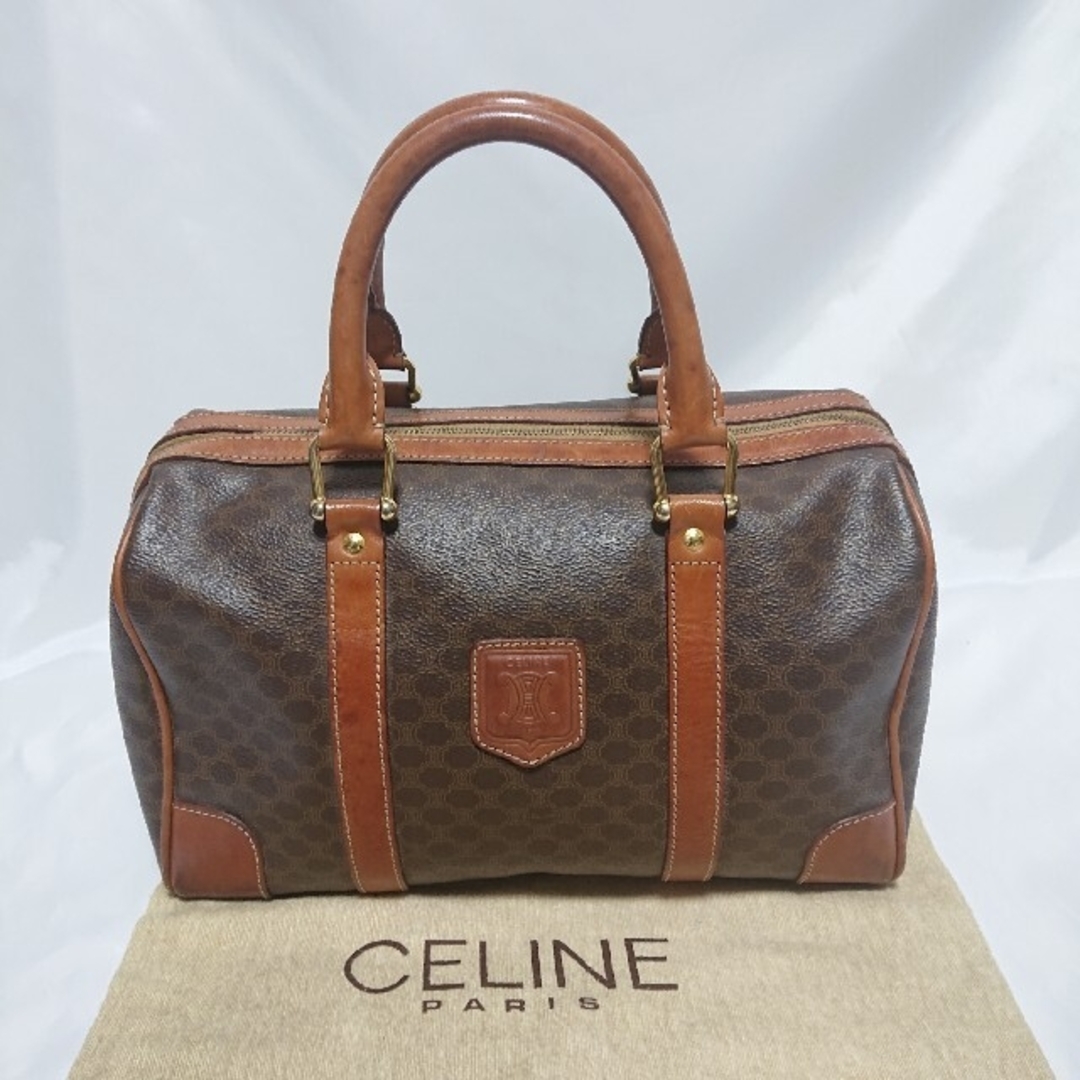 CELINE マカダム柄 ハンドバッグ ミニボストンバッグ