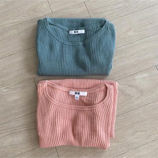 ユニクロ(UNIQLO)のUNIQLO ユニクロ　リブ(カットソー(半袖/袖なし))