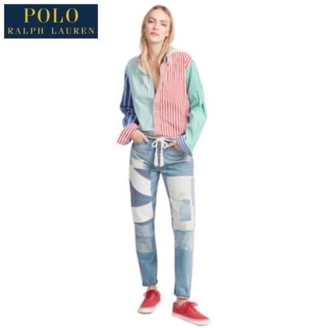 POLO RALPH LAUREN(ポロラルフローレン)の新品 定価44,000 ラルフローレン パッチワーク Avery ボーイフレンド レディースのパンツ(デニム/ジーンズ)の商品写真