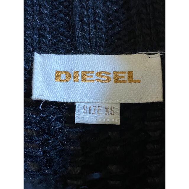 DIESEL(ディーゼル)のディーゼル ロングニットワンピ ジレ レディース 黒 XS レディースのトップス(ニット/セーター)の商品写真