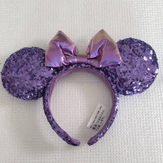 ディズニー(Disney)の即購入OK♡ ディズニー紫 パープルスパンコールカチューシャ(カチューシャ)