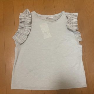 ザラ(ZARA)のZARA トップス 水色(カットソー(半袖/袖なし))