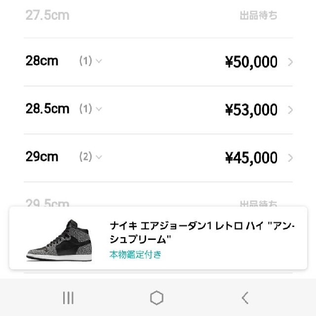 NIKE(ナイキ)の新品　NIKE　AIR JORDAN1　セメント柄　スラムダンク　Supreme メンズの靴/シューズ(スニーカー)の商品写真