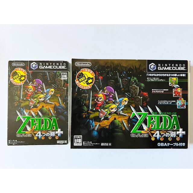 ニンテンドーゲームキューブ(ニンテンドーゲームキューブ)のゲームキューブ ゼルダの伝説 4つの剣+ ケーブル　Gamecube Zelda エンタメ/ホビーのゲームソフト/ゲーム機本体(家庭用ゲームソフト)の商品写真