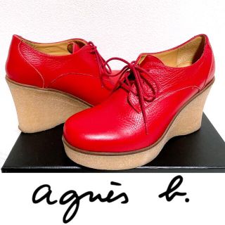 アニエスベー(agnes b.)のアニエスベー レースアップシューズ 厚底 靴 スニーカー パンプス 23.0cm(ハイヒール/パンプス)