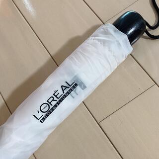 ロレアルパリ　非売品　折り畳み傘　ロゴ　ホワイト(傘)